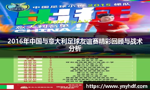 2016年中国与意大利足球友谊赛精彩回顾与战术分析